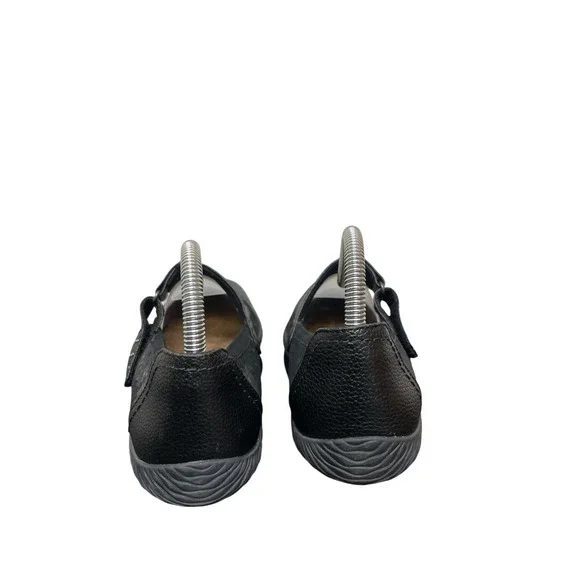Orthaheel 7.5 Mary Janes Leather flats Black Comfort Studded Strap EUC - Picture 5 of 7